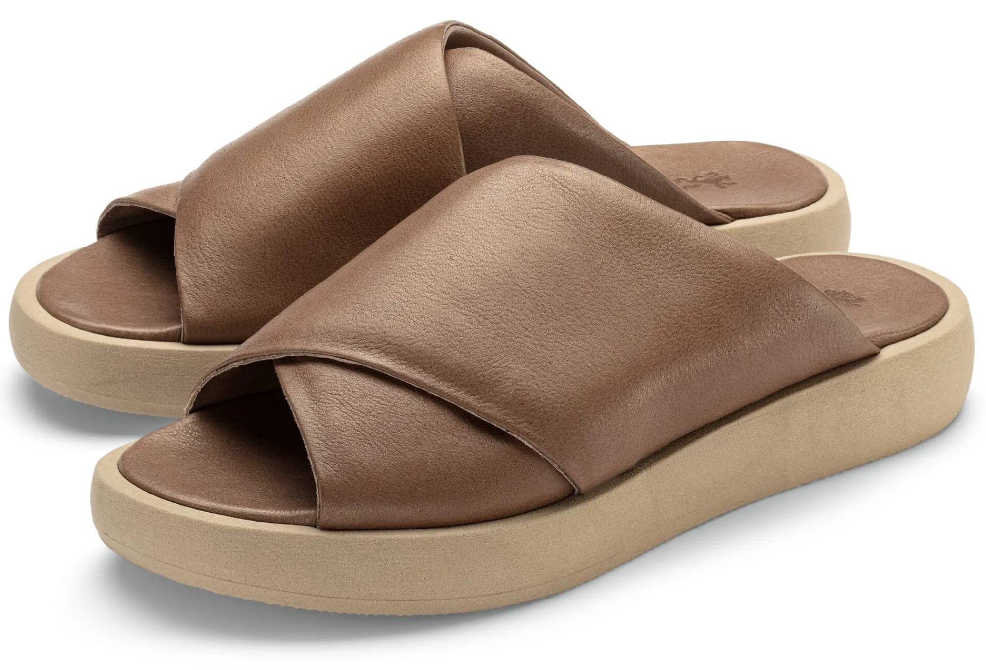 Sandalen|Freizeitschuhe * Werner Schuhe Damenpantolette Rindleder Braun
