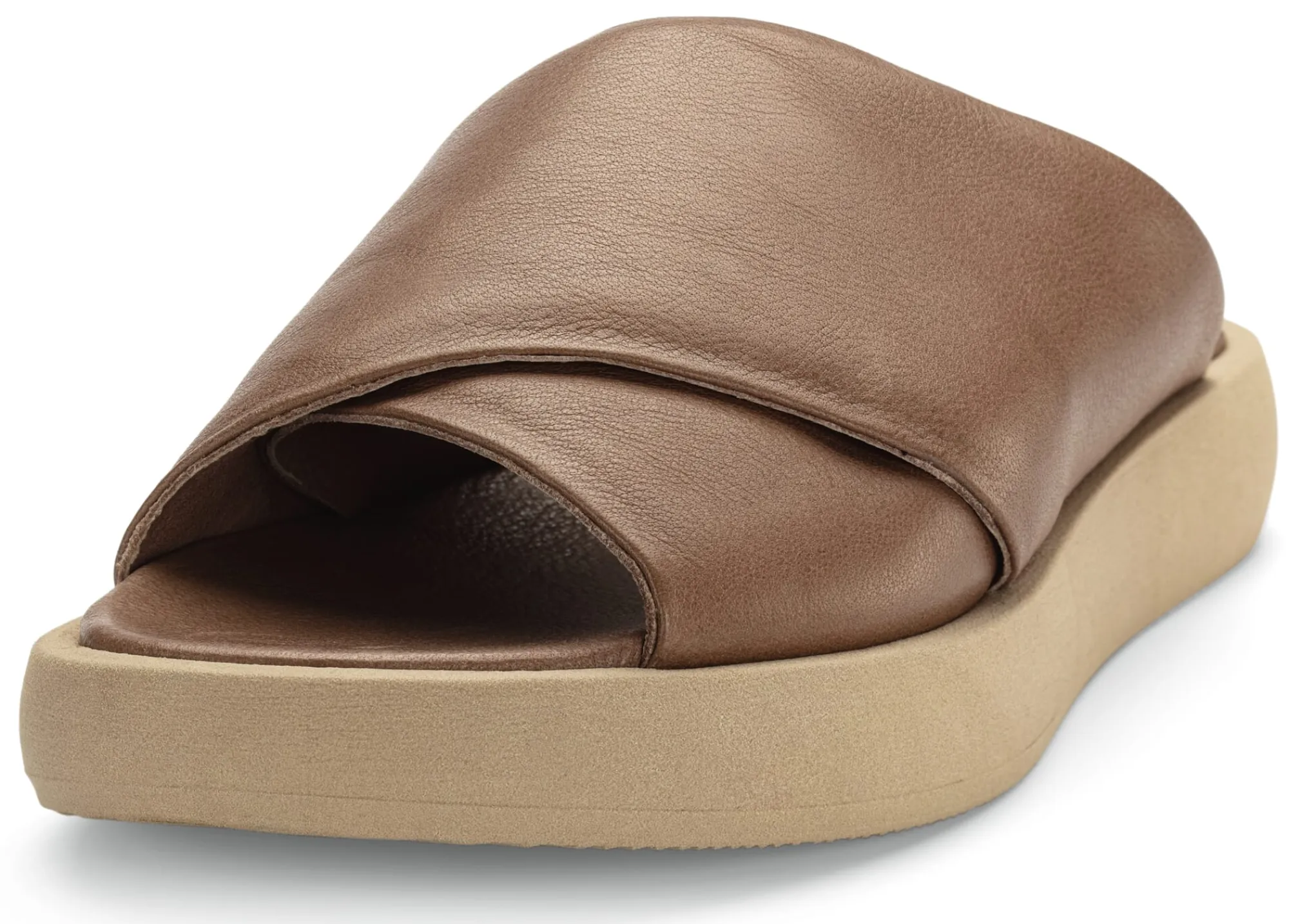 Sandalen|Freizeitschuhe * Werner Schuhe Damenpantolette Rindleder Braun
