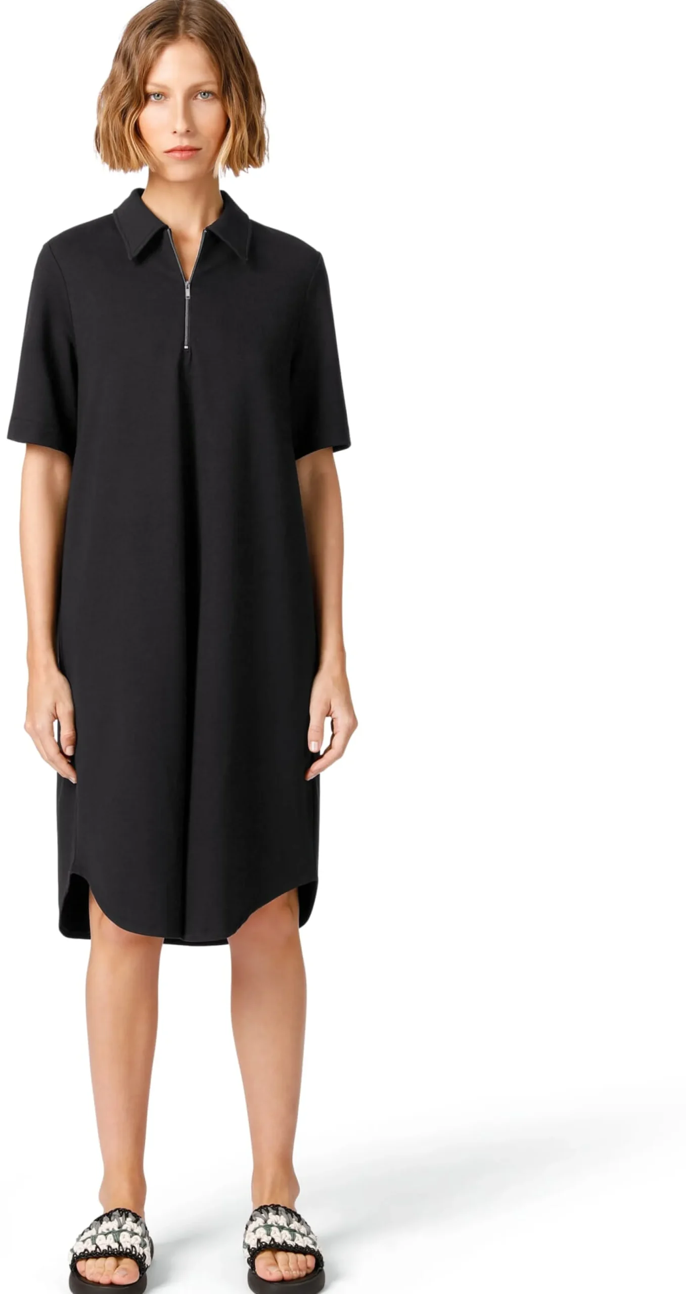 Kleider * Armedangels Damen-Polokleid Schwarz