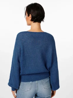 Pullover * Alma & Lovis Damenpullover V-Ausschnitt Blau