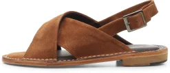 Sandalen|Freizeitschuhe * Astorflex Damen-Rauledersandale Cognac