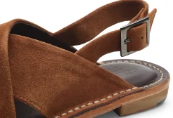 Sandalen|Freizeitschuhe * Astorflex Damen-Rauledersandale Cognac