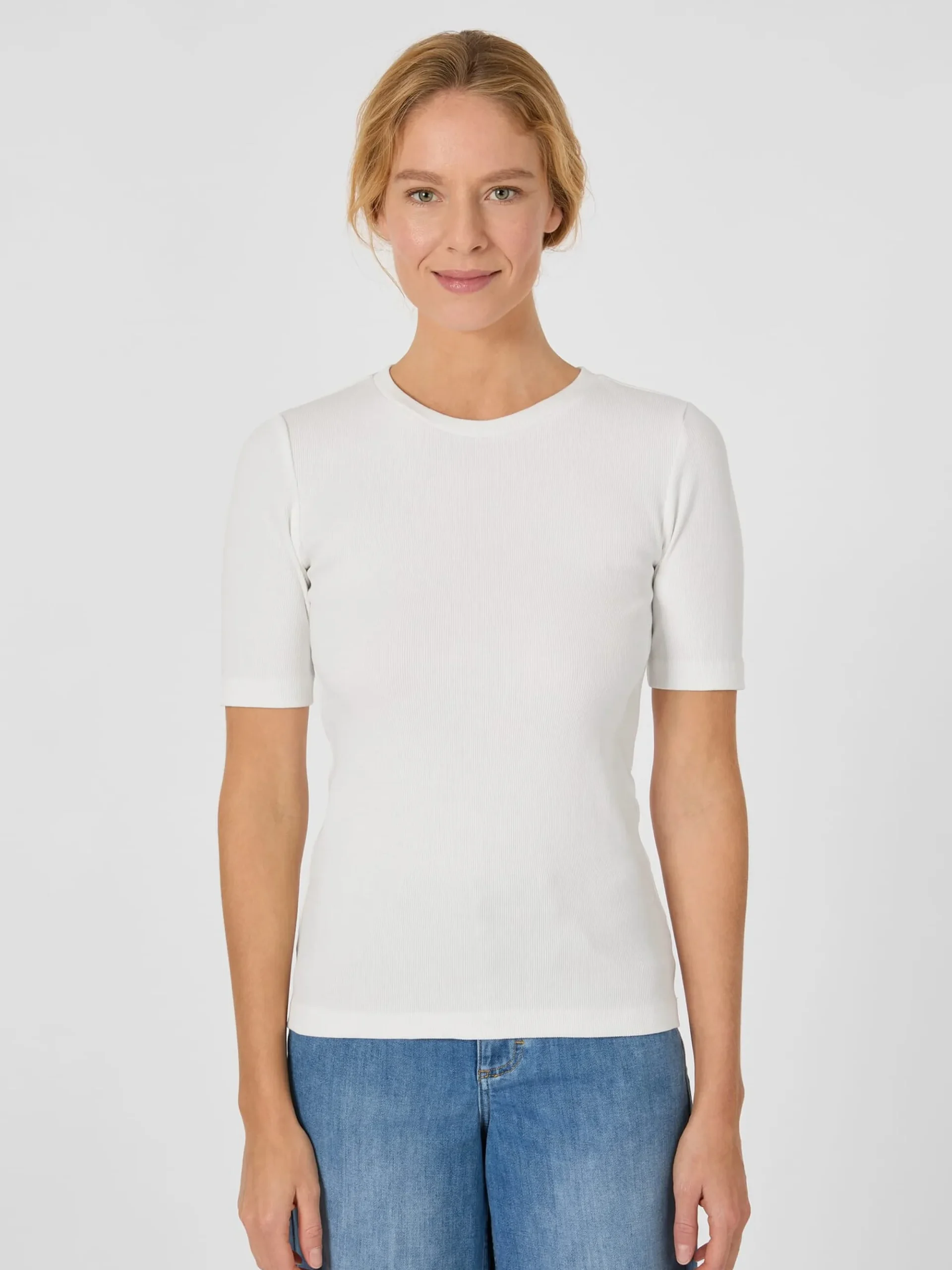 Shirts & Tops * Knowledge Cotton Apparel Daen-Rippenhirt Weiß