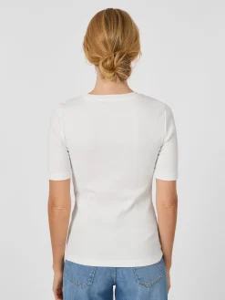 Shirts & Tops * Knowledge Cotton Apparel Daen-Rippenhirt Weiß