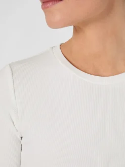 Shirts & Tops * Knowledge Cotton Apparel Daen-Rippenhirt Weiß