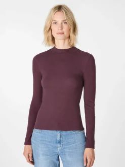 Shirts & Tops * Knowledge Cotton Apparel Daen-Rippenhirt angar Weinrot