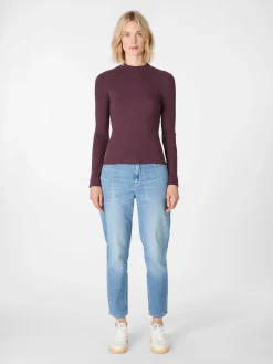 Shirts & Tops * Knowledge Cotton Apparel Daen-Rippenhirt angar Weinrot