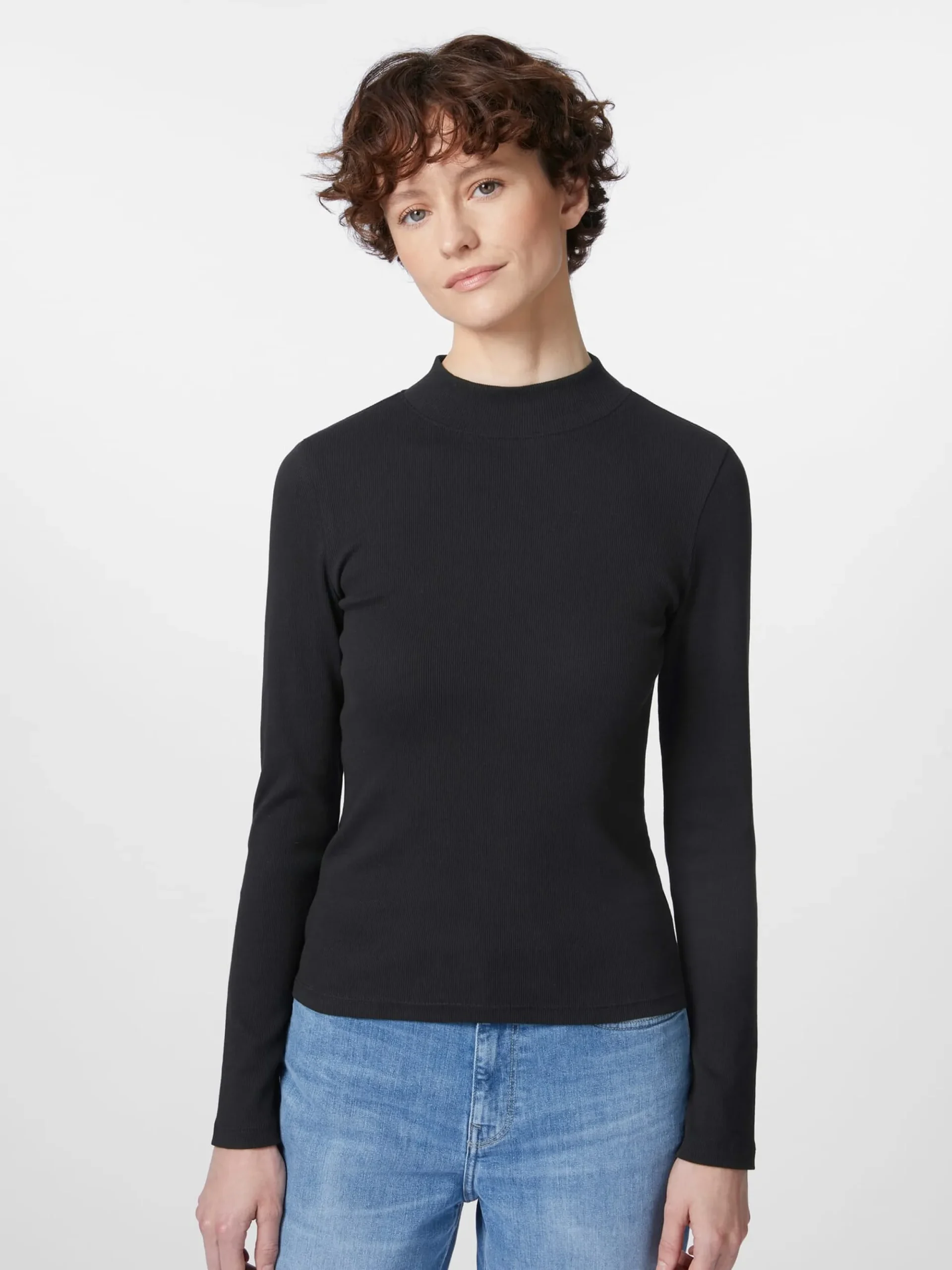 Shirts & Tops * Knowledge Cotton Apparel Daen-Rippenhirt angar Schwarz