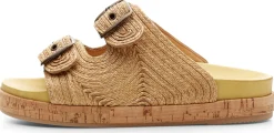 Sandalen|Freizeitschuhe * Werner Schuhe Damensandale Raffia Natur