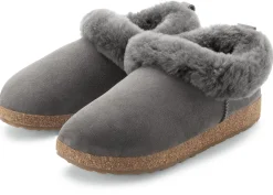 Hausschuhe * Haflinger Damen-Schlupfpantoffel Grau