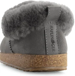 Hausschuhe * Haflinger Damen-Schlupfpantoffel Grau