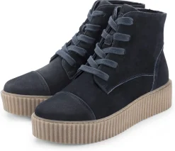 Stiefel * Werner Schuhe Damen-Schnürstiefel Dunkelblau