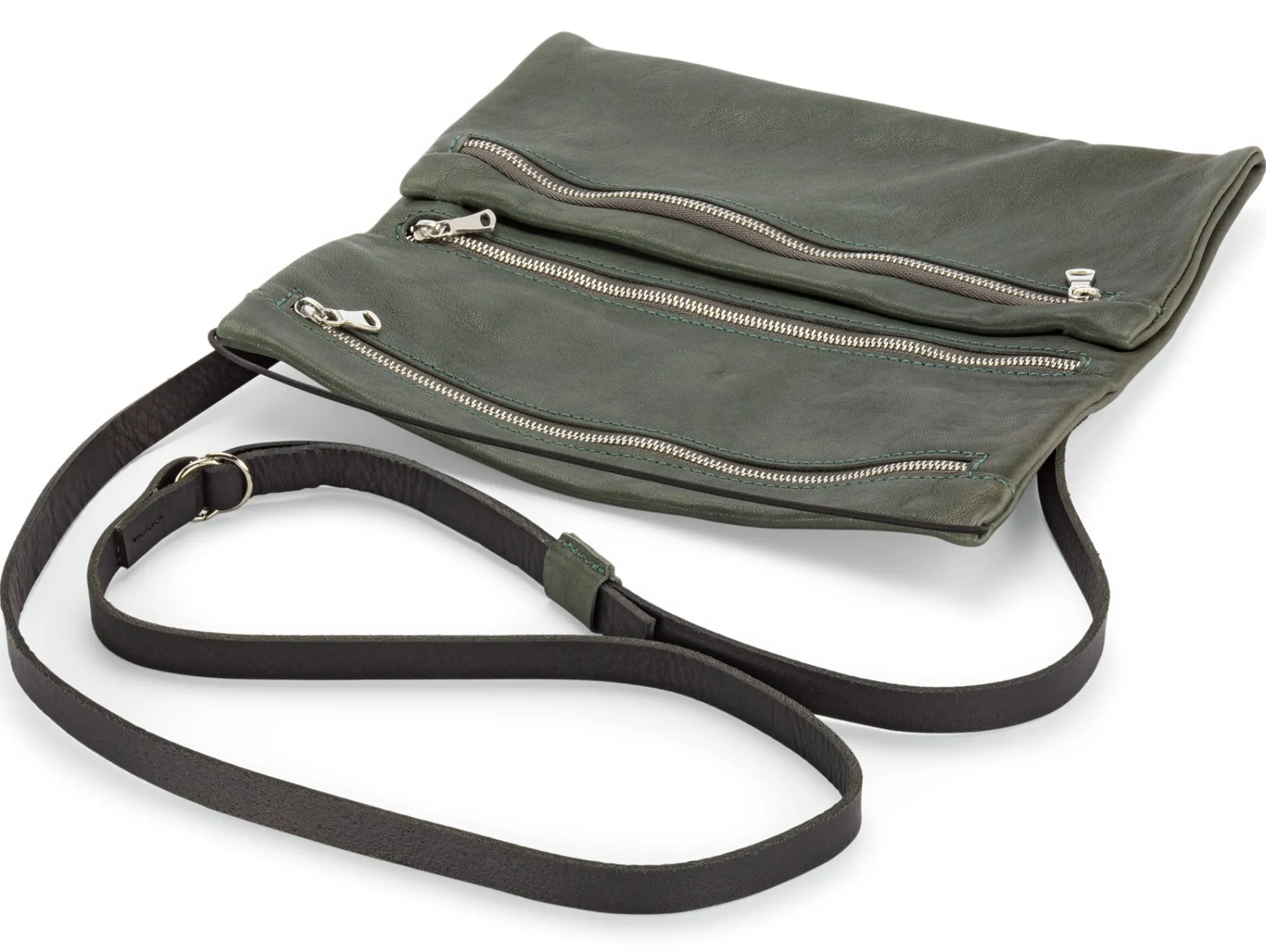 Umhänge- & Handtaschen|Handtaschen * Harold’s Lederwaren Damen-Schultertasche Clutch, Grün