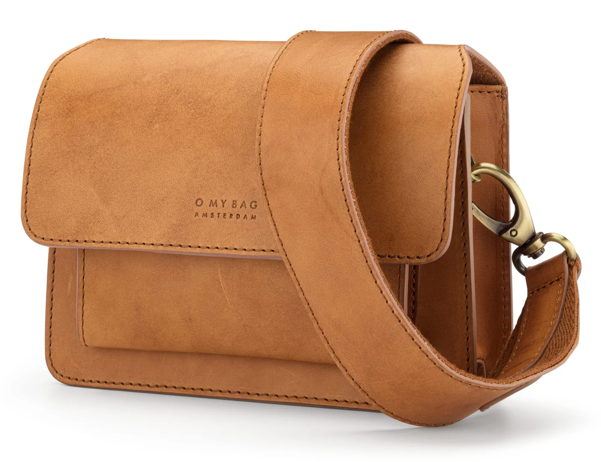 Umhänge- & Handtaschen|Handtaschen * O My Bag Damen-Schultertasche klein Cognac