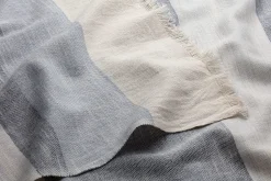 Schals & Tücher * Christiane Strobel Damen-Schultertuch gestreift, Creme-Blau