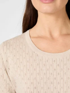Shirts & Tops * CARE BY ME Daenhirt Ajourtrick it eide Natur