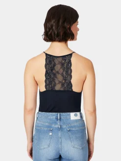 Shirts & Tops * LANIUS Damen-Spitzentop Dunkelblau