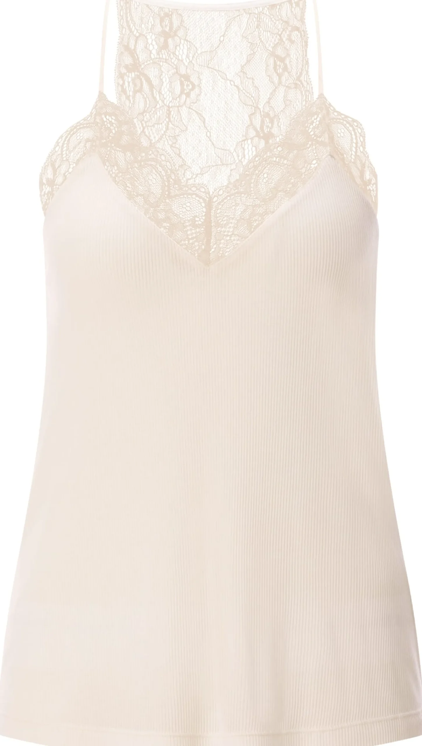 Shirts & Tops * LANIUS Damen-Spitzentop Naturweiß