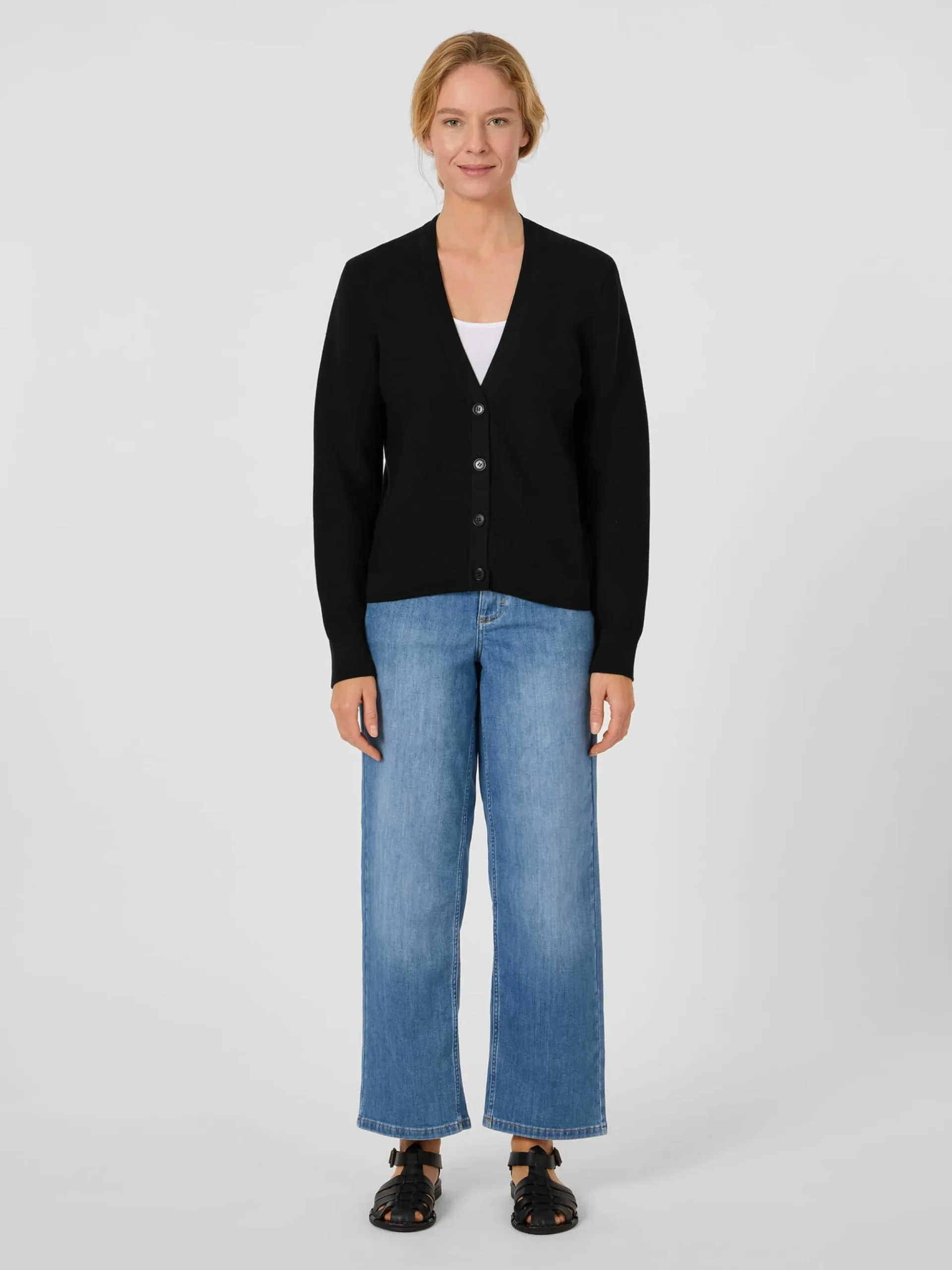 Strickjacken * Armedangels Daen-trickcardigan Bauwoe Schwarz
