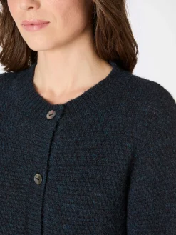 Strickjacken * Les Racines du Ciel Damen-Strickjacke Alpaka Dunkelblau