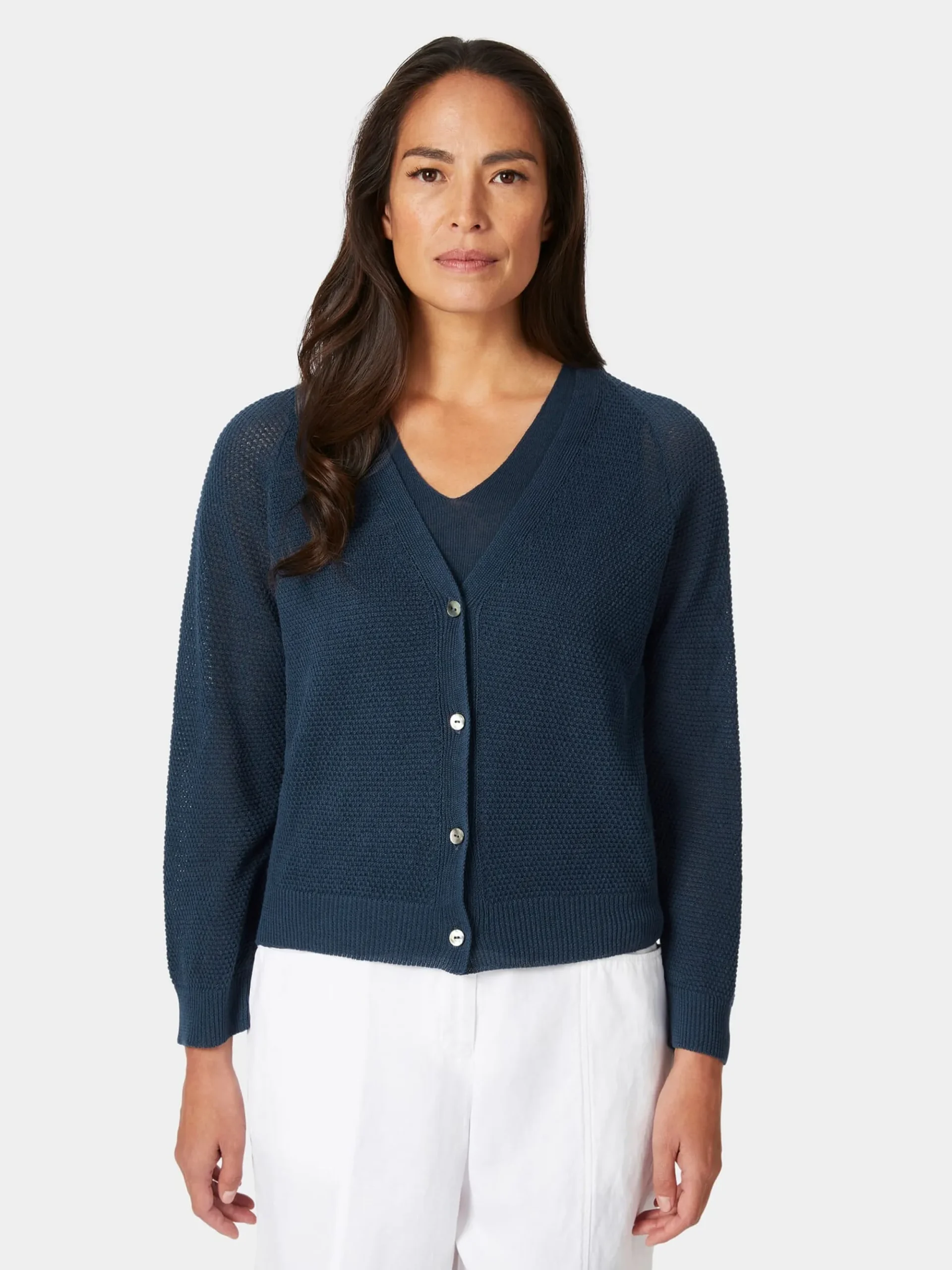 Strickjacken * Les Racines du Ciel Damen-trickjacke geknöpft Blau