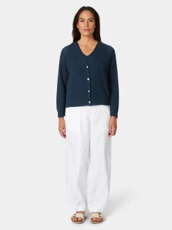 Strickjacken * Les Racines du Ciel Damen-trickjacke geknöpft Blau