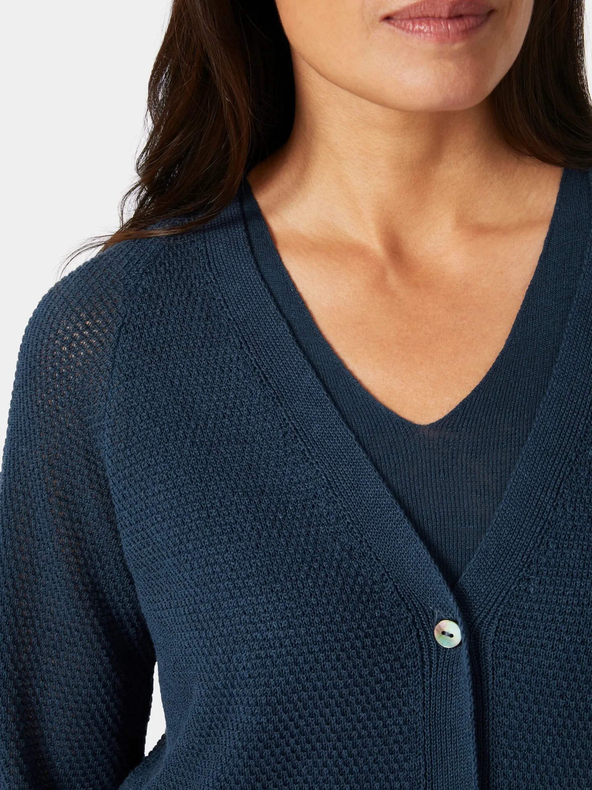 Strickjacken * Les Racines du Ciel Damen-trickjacke geknöpft Blau