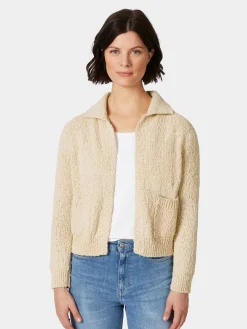 Strickjacken * Maglificio GRP Daen-trickjacke it Kragen Naturweiß