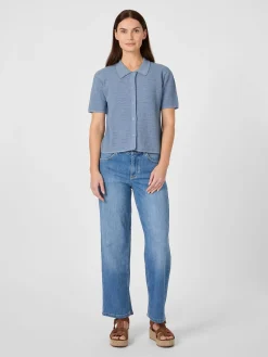 Shirts & Tops * Rifò Daen-trickpoo geknöpft Hellblau