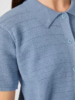 Shirts & Tops * Rifò Daen-trickpoo geknöpft Hellblau