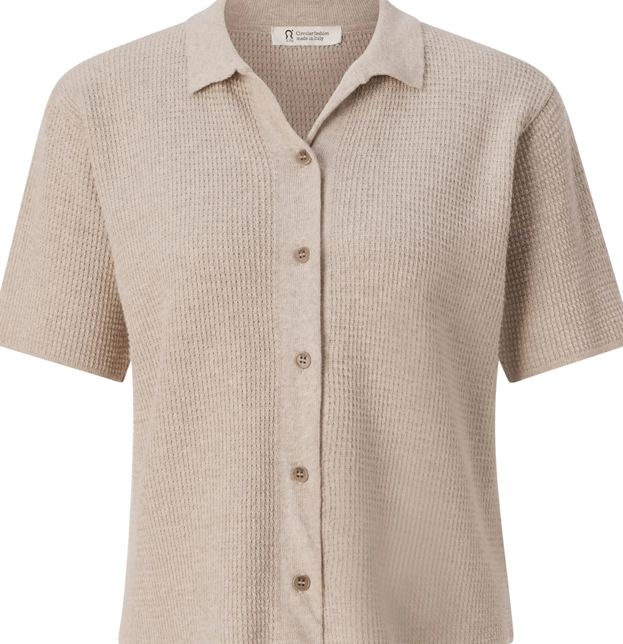 Shirts & Tops * Rifò Daen-trickpoo geknöpft Natur