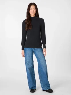 Pullover * LANIUS Damen-Strickpullover Baumwolle Navy