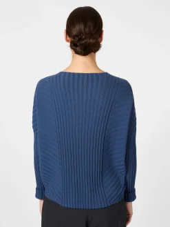 Pullover * Oska Damen-Strickpullover gerippt Blau