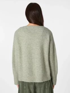 Pullover * LANIUS Damen-Strickpullover V-Ausschnitt Hellgrün
