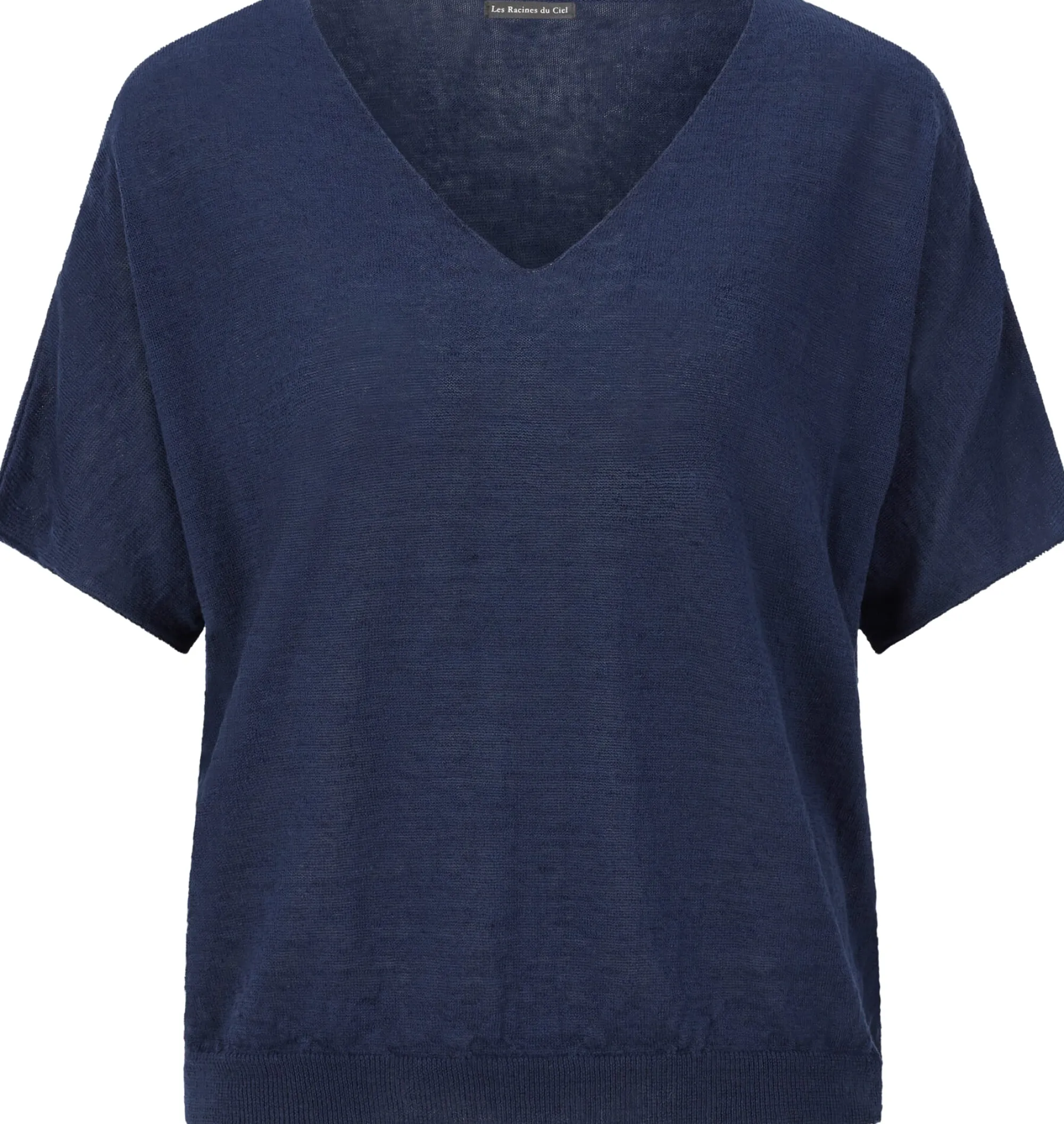 Shirts & Tops * Les Racines du Ciel Daen-trickhirt V-Auchnitt Navy