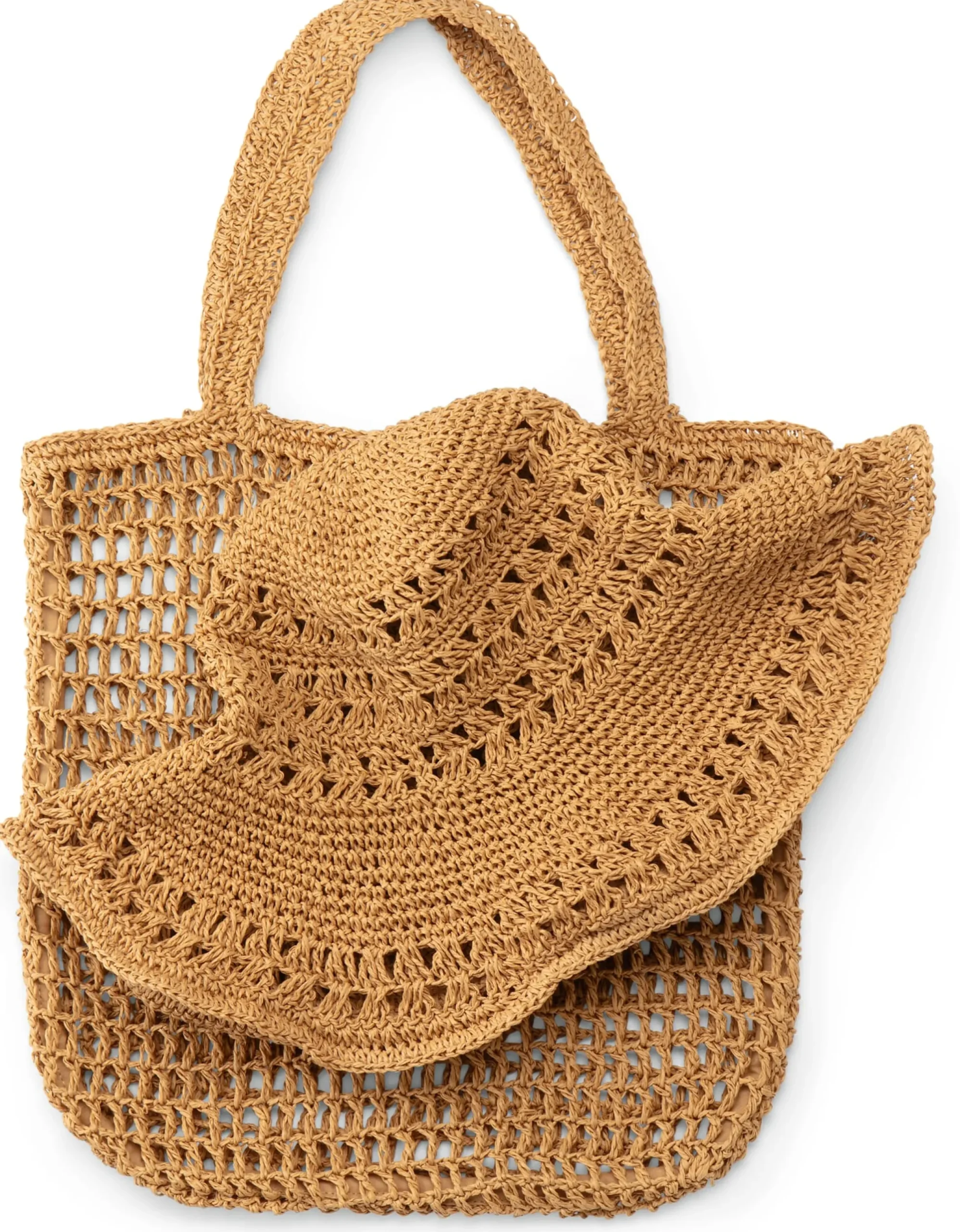 Einkaufstaschen & -Körbe * CARE BY ME Damen-Tote Bag Raffia, natur
