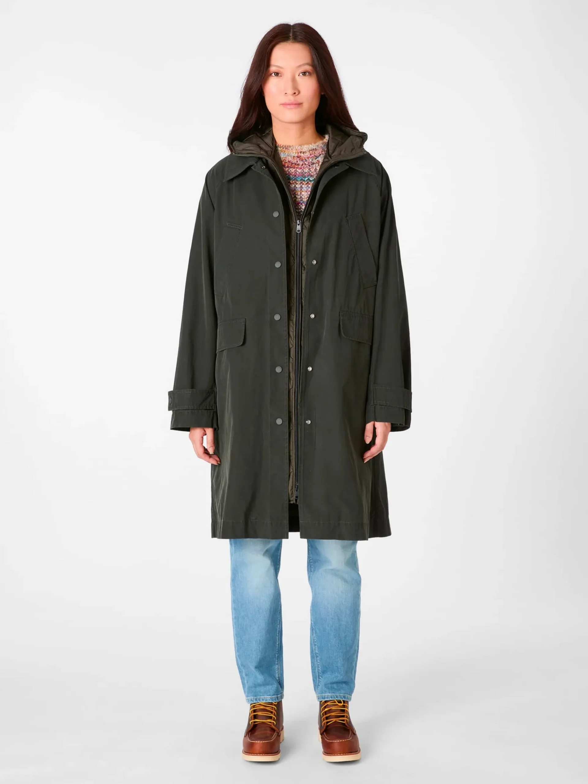 Mäntel * Ecoalf Daen-Trenchcoat 2in1 it Wete Oliv
