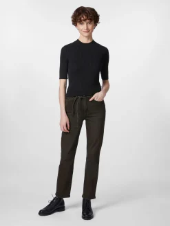 Shirts & Tops * Armedangels Damen-T-Shirt Rippe Schwarz