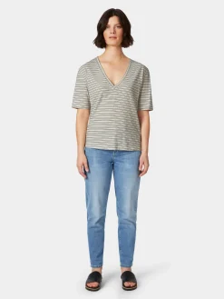 Shirts & Tops * LANIUS Damen-T-Shirt V-Ausschnitt