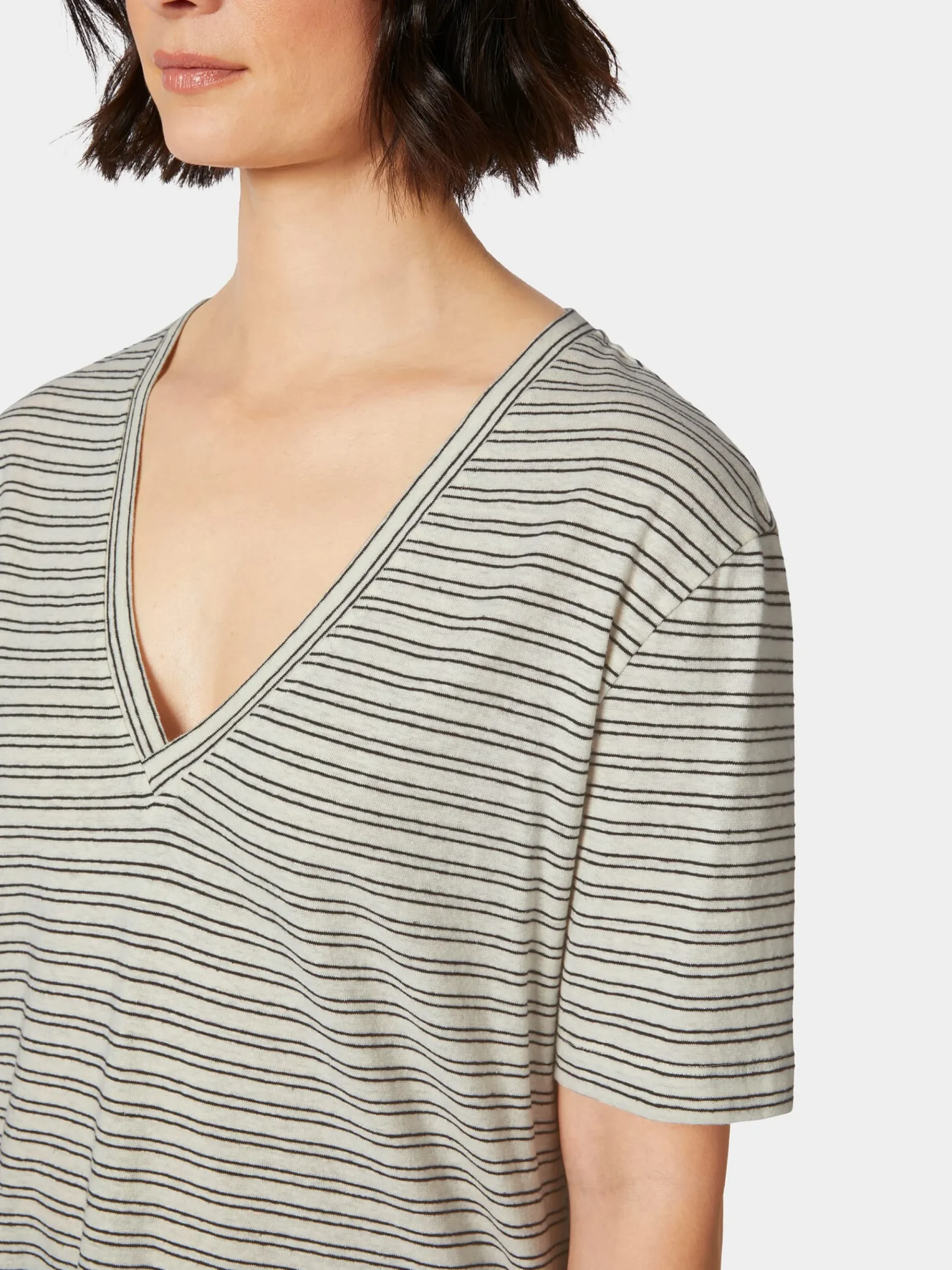 Shirts & Tops * LANIUS Damen-T-Shirt V-Ausschnitt