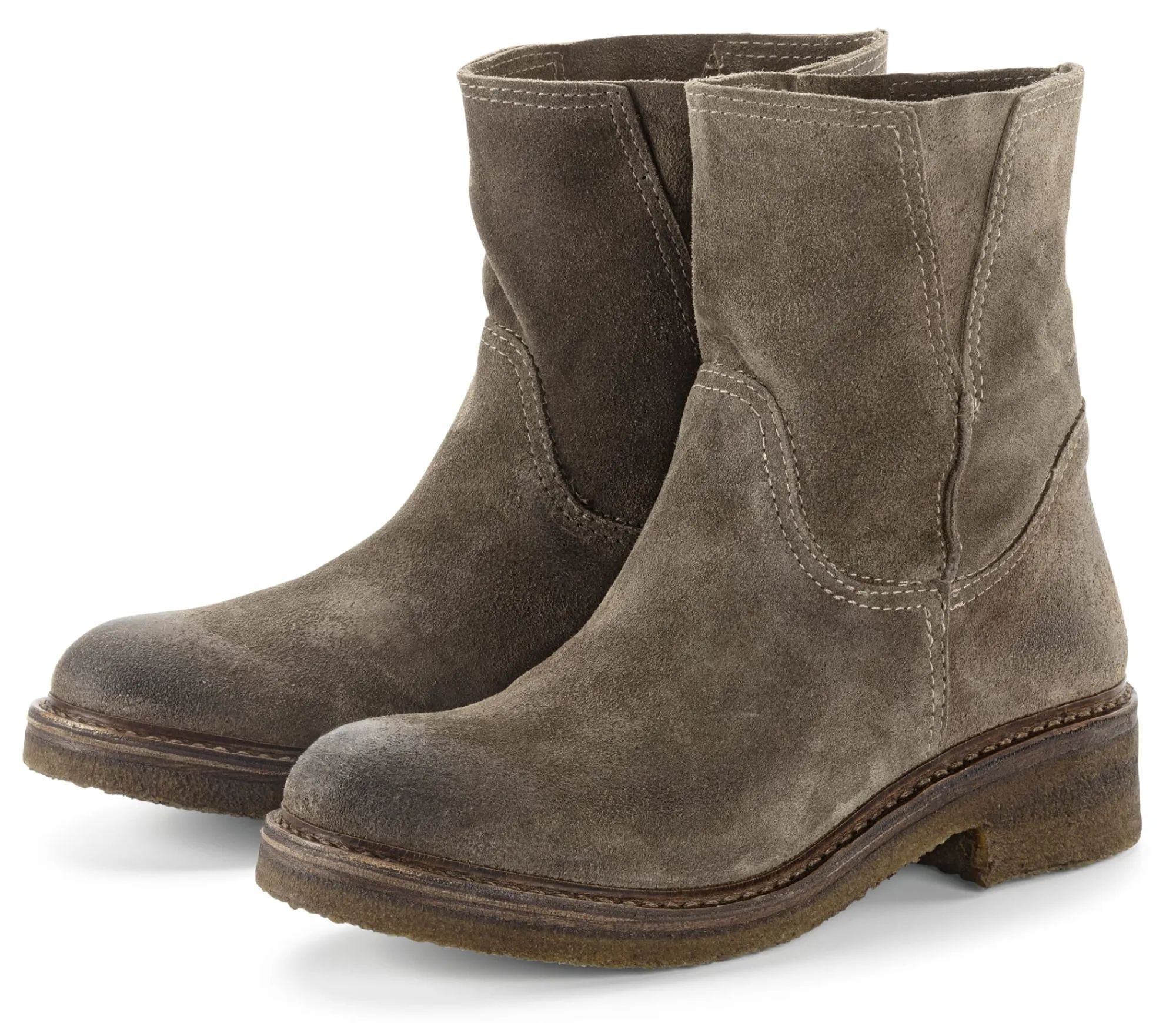 Stiefel * Astorflex Damen-Veloursboot Grau
