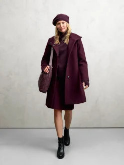 Mäntel * LANIUS Damen-Walkmantel Bordeaux