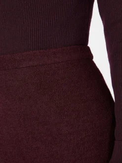 Röcke * LANIUS Damen-Walkrock kurz Bordeaux