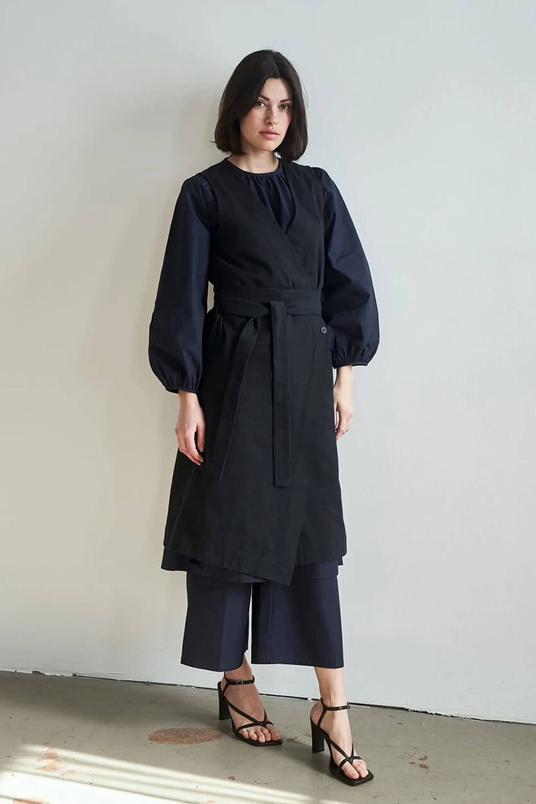 Kleider * Christiane Strobel Daen-Wickelkleid Schwarz