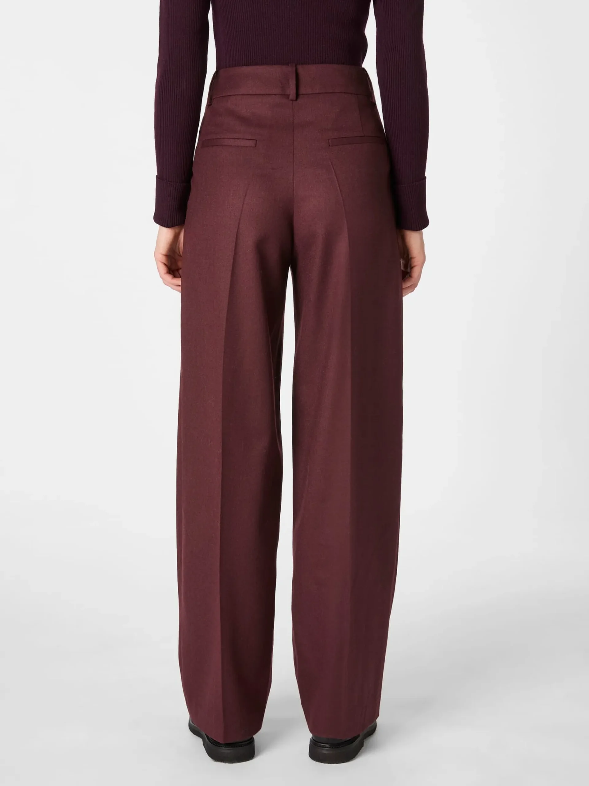 Hosen * LANIUS Damen-Wollhose Bordeaux