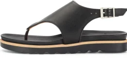 Sandalen|Freizeitschuhe * Werner Schuhe Damen-Zehenstegsandale Schwarz