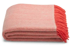 Decken * Tweedmill Textiles Decke Fischgrät Koralle