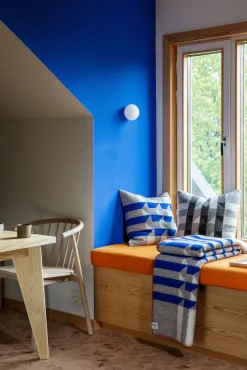 Decken * Røros Tweed Decke Kvam Blau