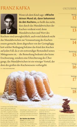 Wandkalender|Zeitplaner & Kalender * Athesia Kalenderverlag Der literarische Küchenkalender 2026