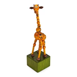 Physikalisches Spielzeug|Holzspielzeug * Detoa Albrechtice Drückfigur Giraffe